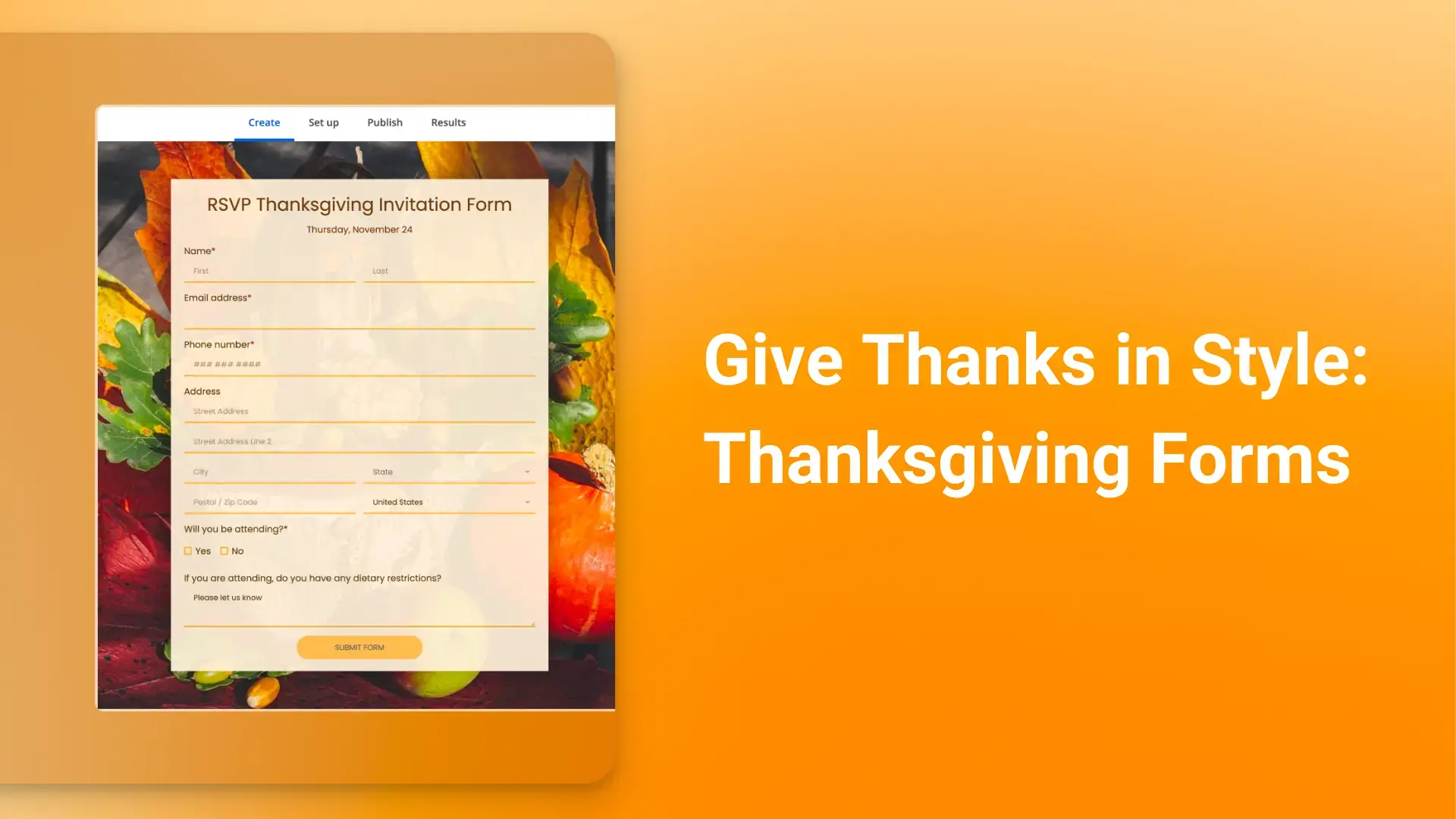 5 Forms to Use this Thanksgiving