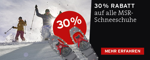 Teaser 30 % auf MSR-Schneeschuhe