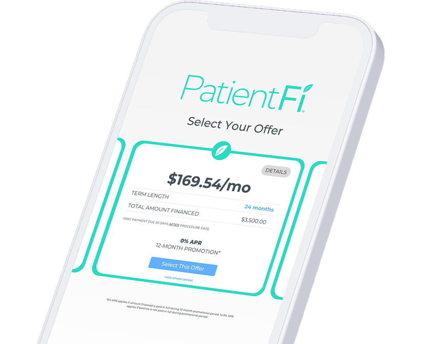 patientfi site on a phone