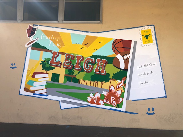 leigh high school mural
