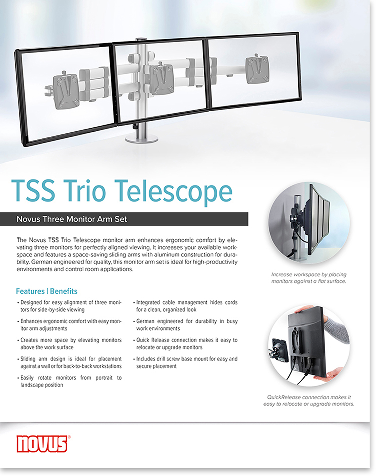 Novus TSS Trio Telescope Product Sheet