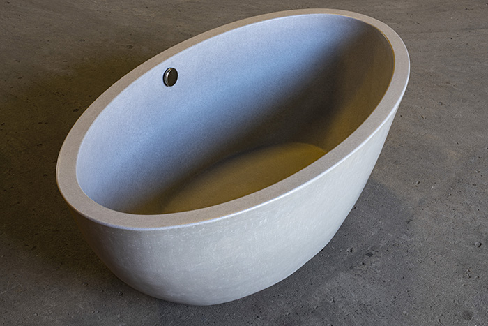 Tranquility Oval Concrete Soaking Tub