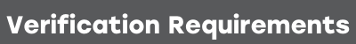 Verification requirements