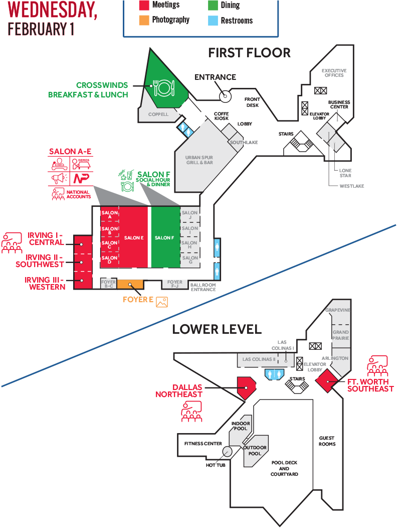 Map - Wednesday, February 1