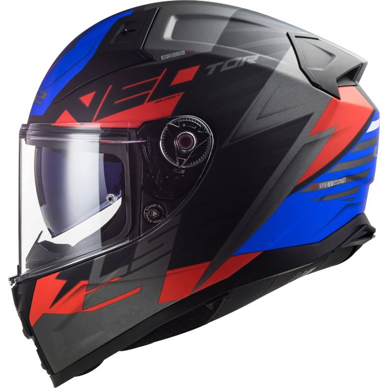 Capacete LS2 Vector 2 FF811 Absolute - Azul/Vermelho/Preto Fosco