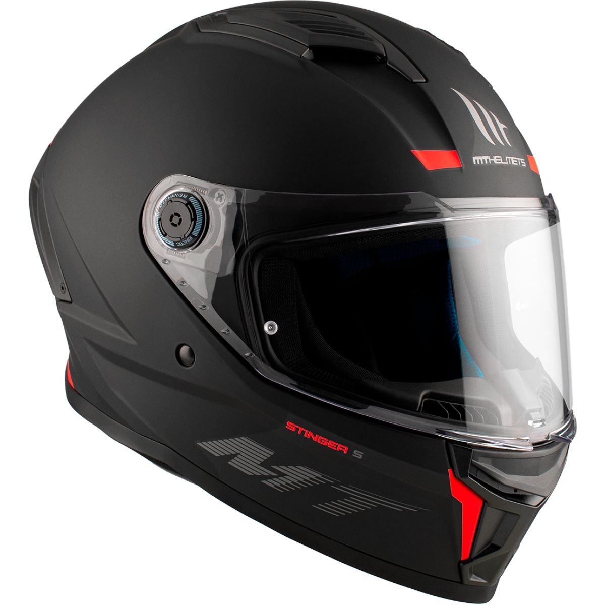 Capacete MT Stinger 2 Monocolor Preto Fosco (4)