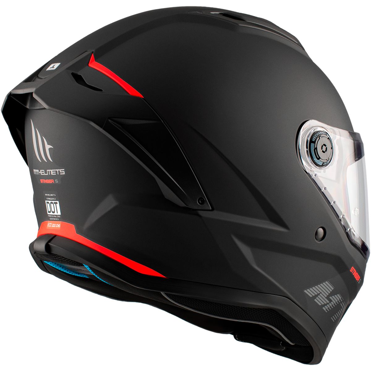 Capacete MT Stinger 2 Monocolor Preto Fosco (6)