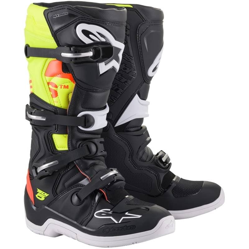 Bota Alpinestars Tech 5 Preto/Vermelho/Amarelo