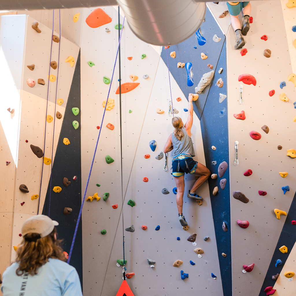 rock wall climbing