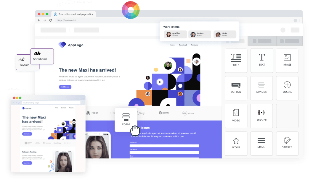 BEE Plugin embeddable email, landing page and popup builder for SaaS