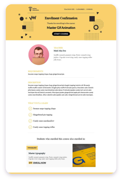 Enrollment Confirmation