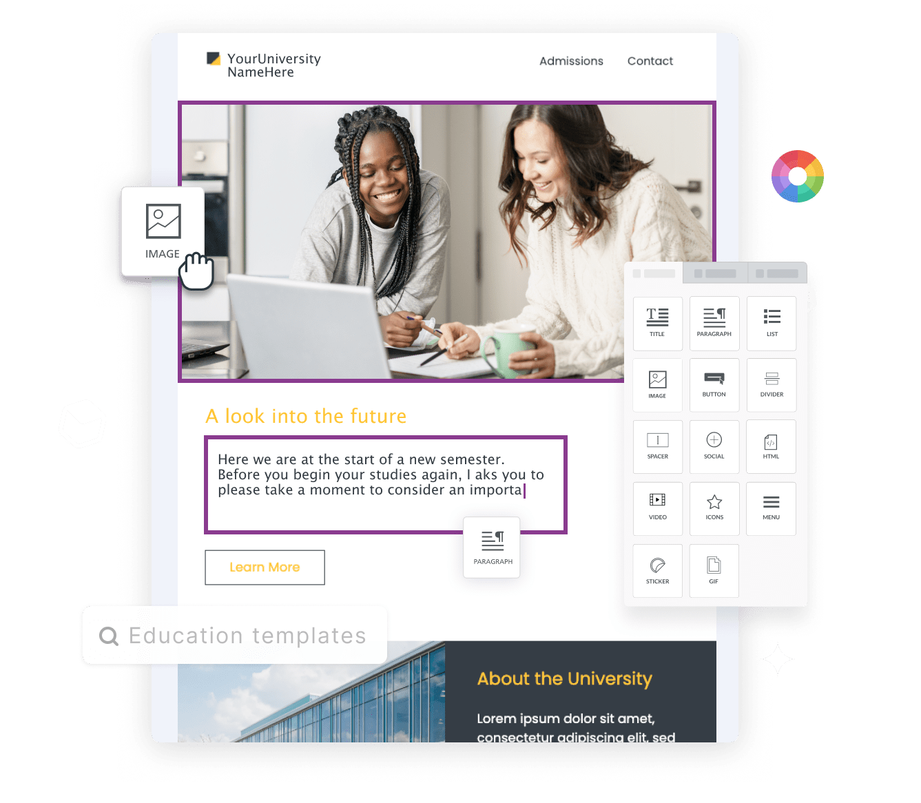 BEE Pro helps HR teams design emails and landing pages