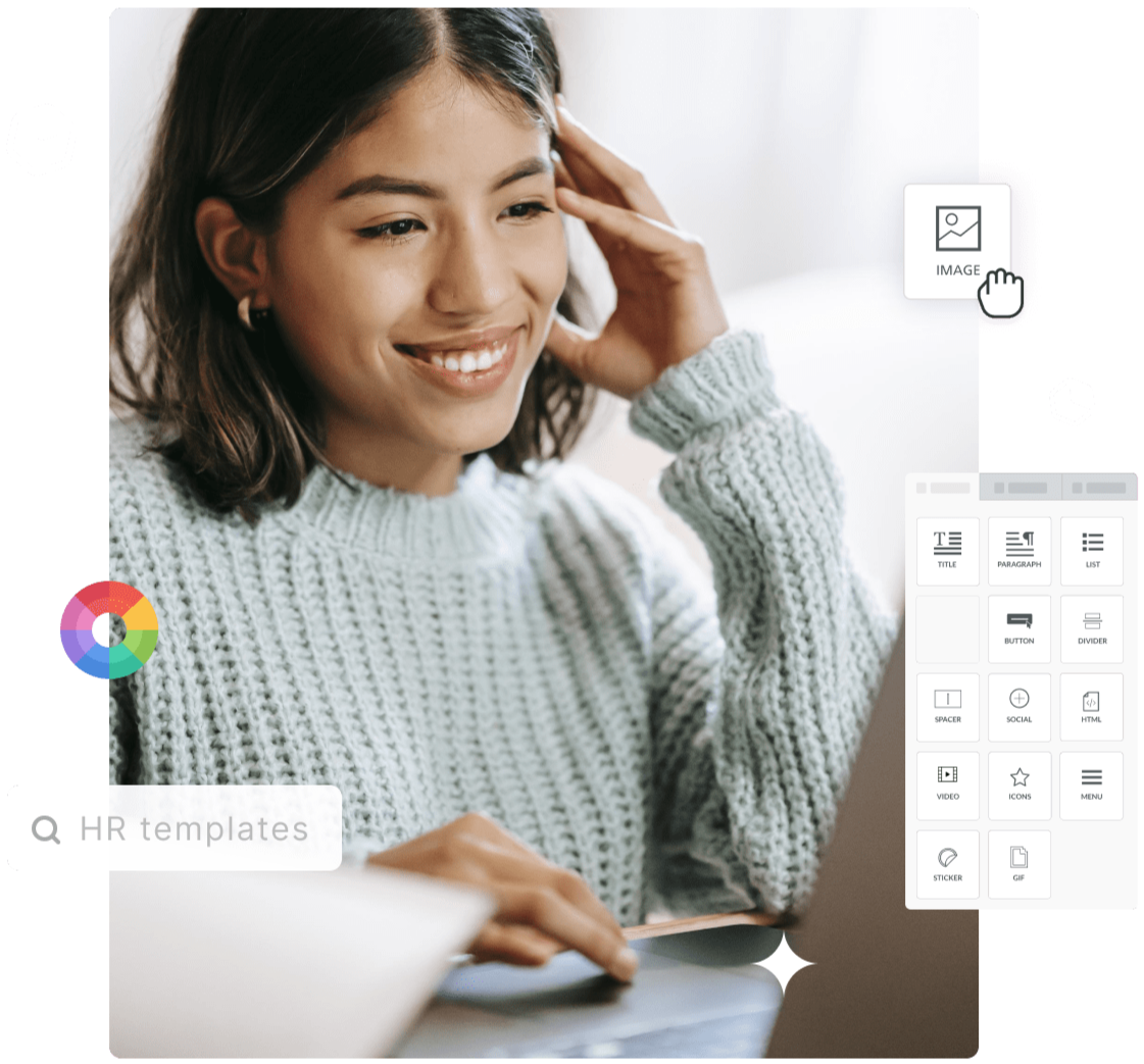 BEE Pro helps HR teams design emails and landing pages