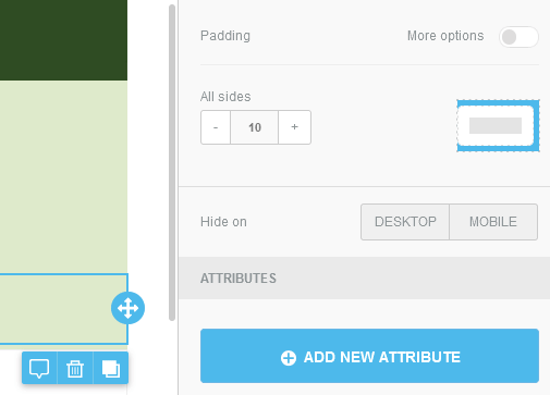 Applying a custom attribute inside BEE