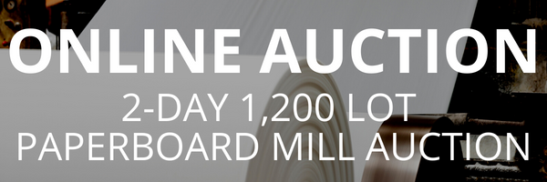 ONLINE AUCTION: 2-day 1,200 lot paperboard mill auction