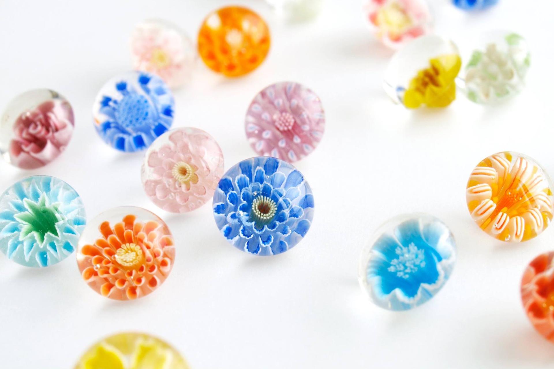 Glass Head Tambo-Dama Sewing Pins by Cohana {Sakura 23} - Willow