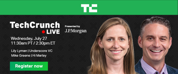 TechCrunch Live on July 27