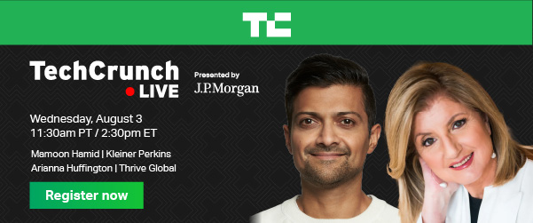 TechCrunch Live on Aug 3