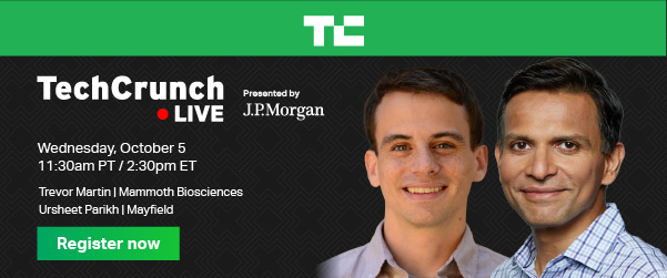 TechCrunch Live on Oct 5