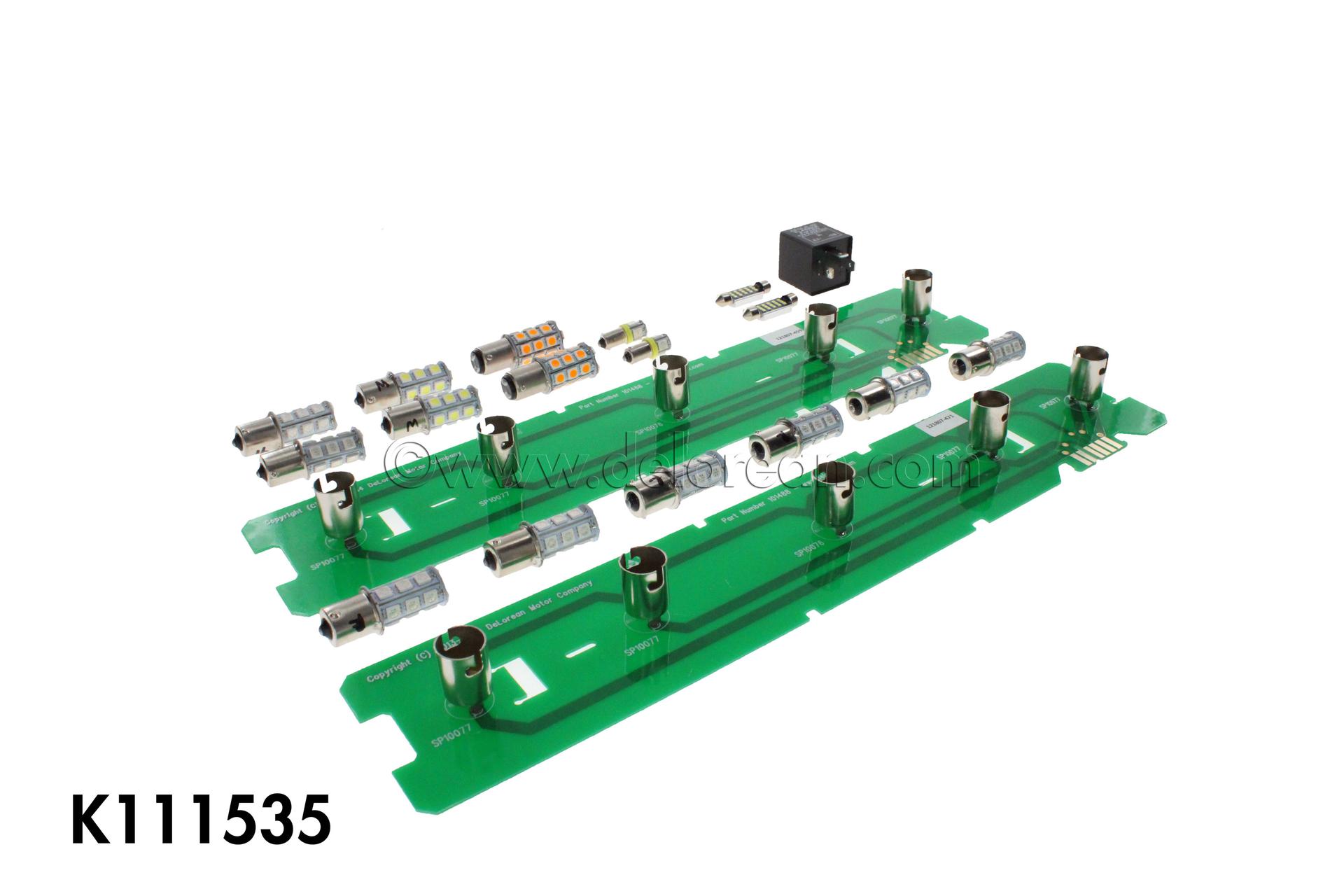 EXTERIOR LED LIGHT KIT W/TAIL LIGHT CIRCUIT BOARDS (TAIL LIGHTS, FRONT INDICATORS, SIDE MARKERS & LICENSE PLATE LIGHTS PLUS NEW LED COMPATIBLE FLASHER RELAY)