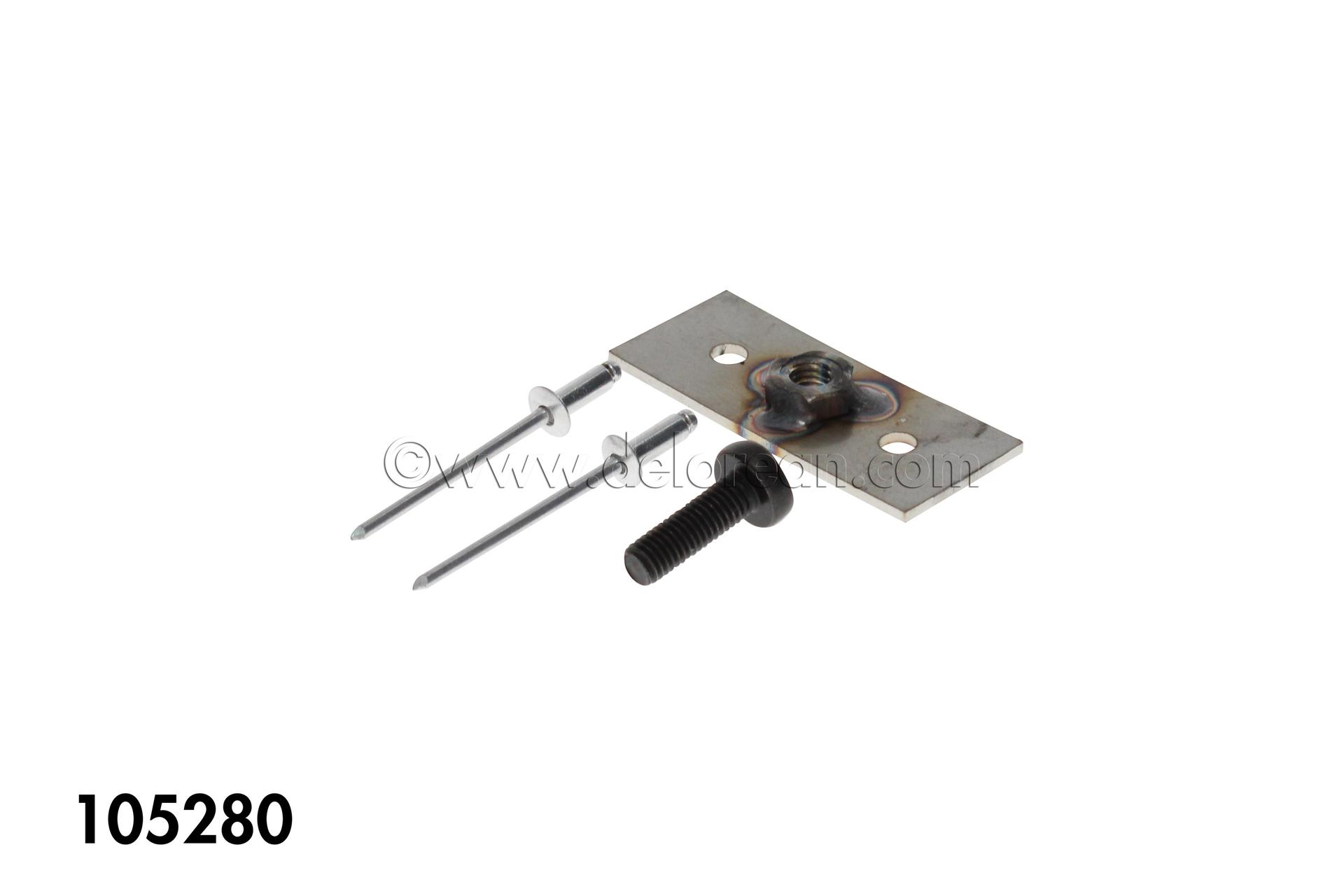 Sunvisor Retainer Plate w/ Rivets and Screw