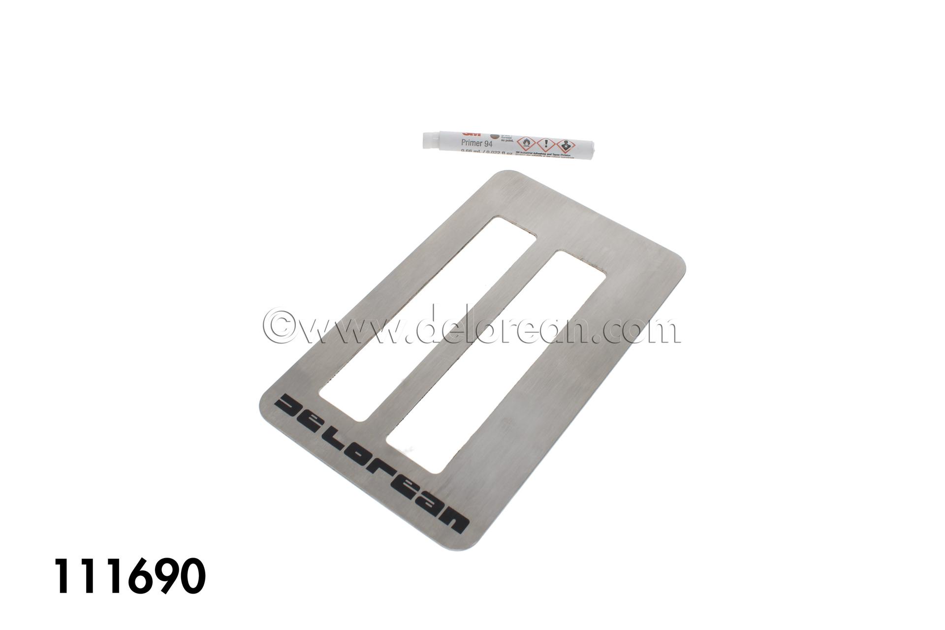 DeLorean Logo A/T Shifter Plate (Stainless)
