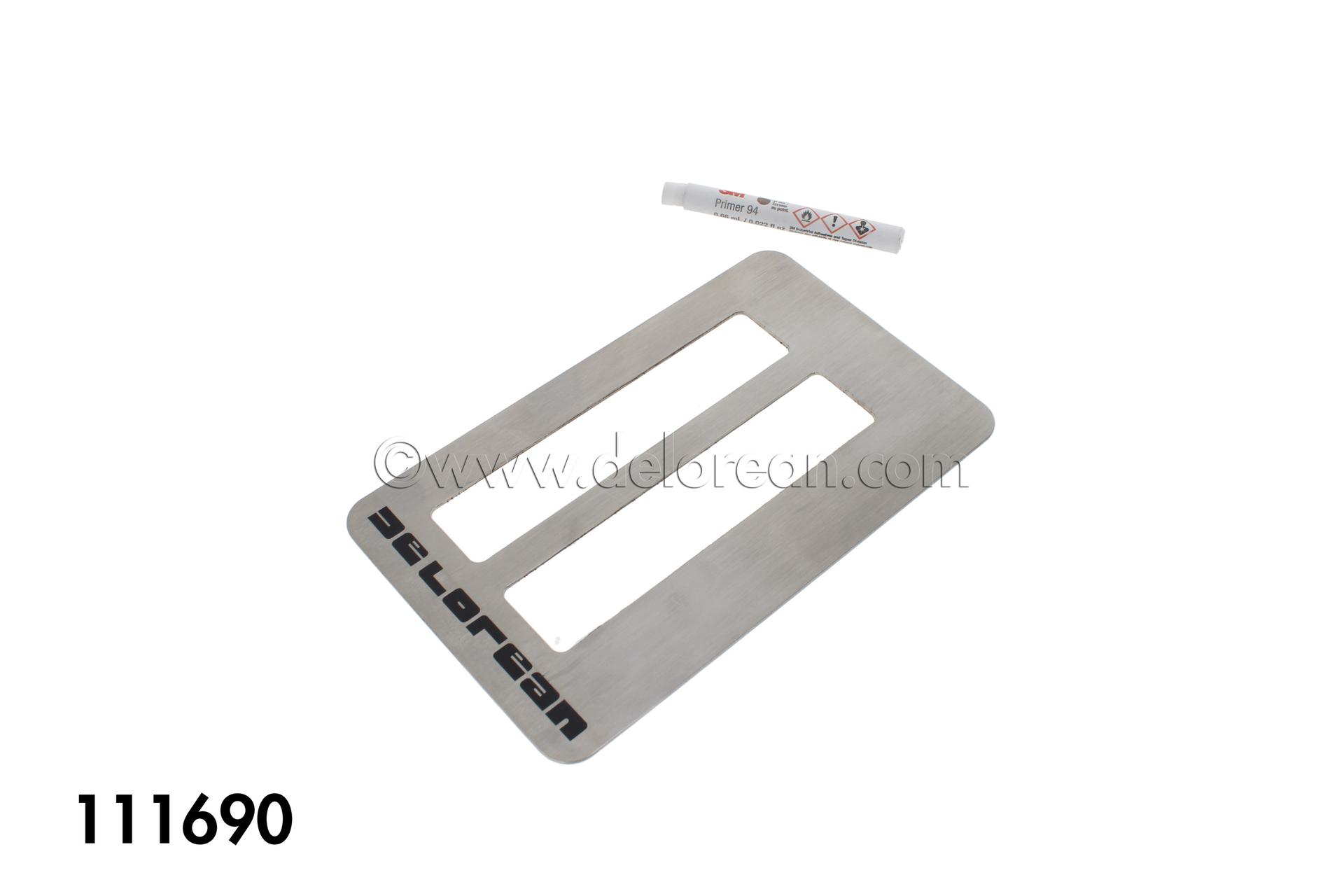 DeLorean Logo A/T Shifter Plate (Stainless)