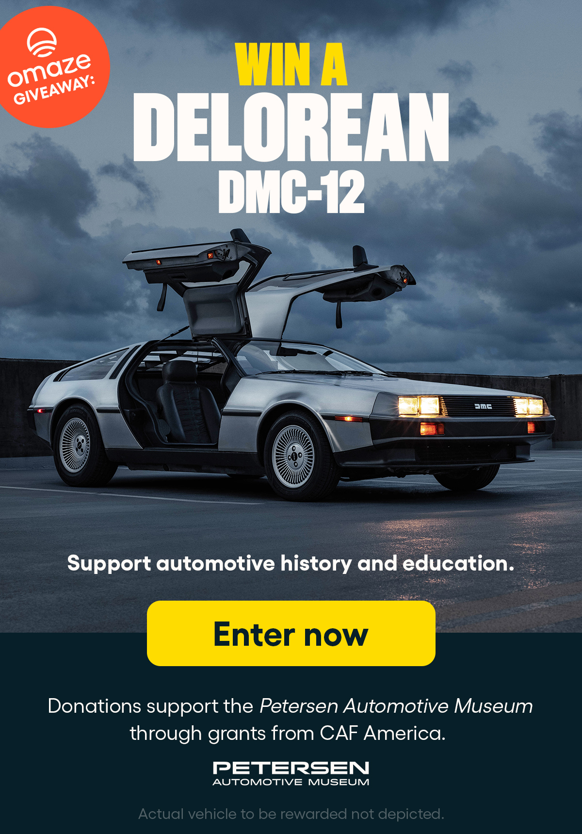Enter Here to Win a DeLorean DMC-12