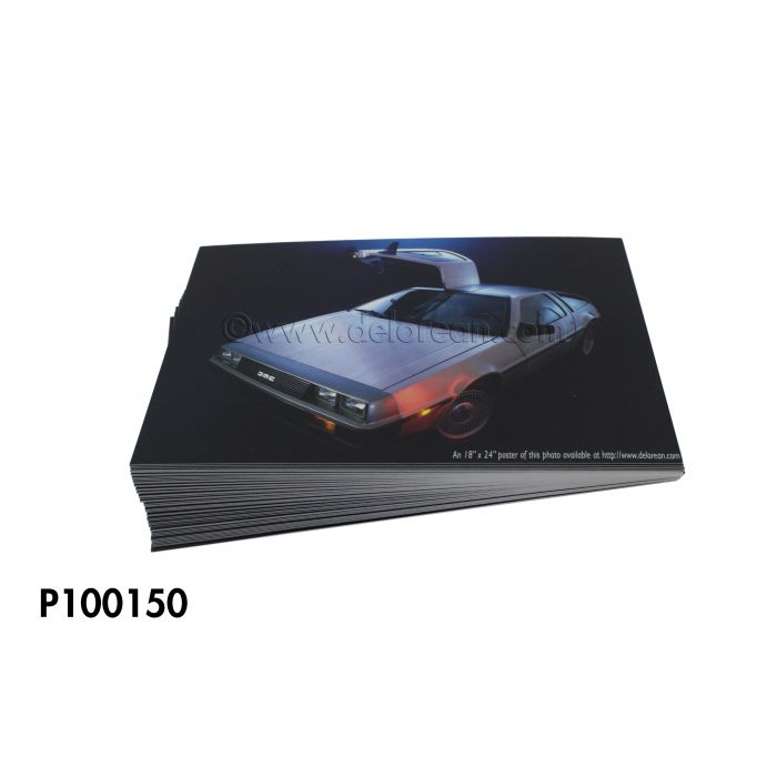 DeLorean Info Postcard