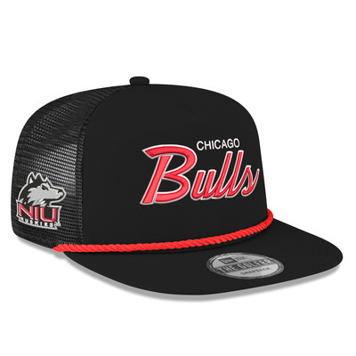 NIU Chicago Bulls hat.