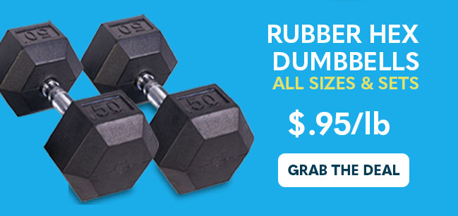 Rubber Hex Dumbbells
