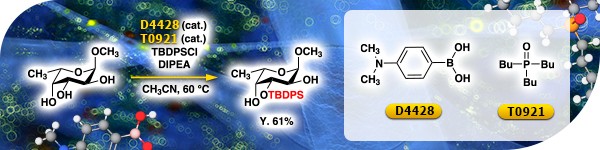 Regioselective Silylation of an Unprotected Carbohydrate Using the Boronic Acid and the Phosphine Oxide