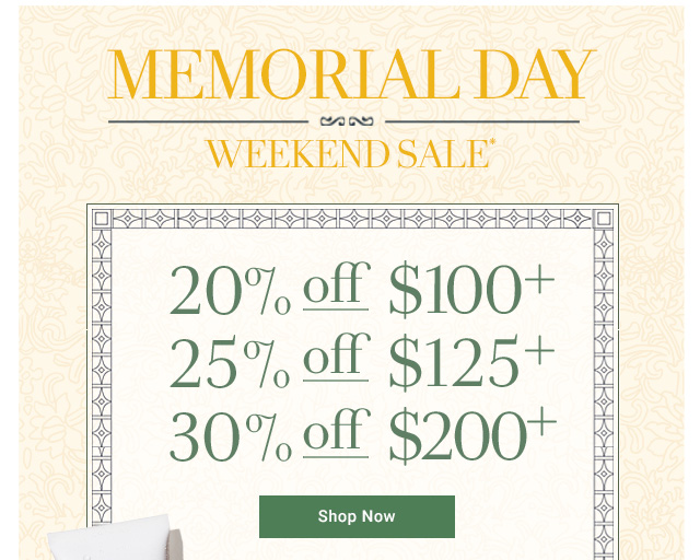 Memorial Day Weeknd Sale