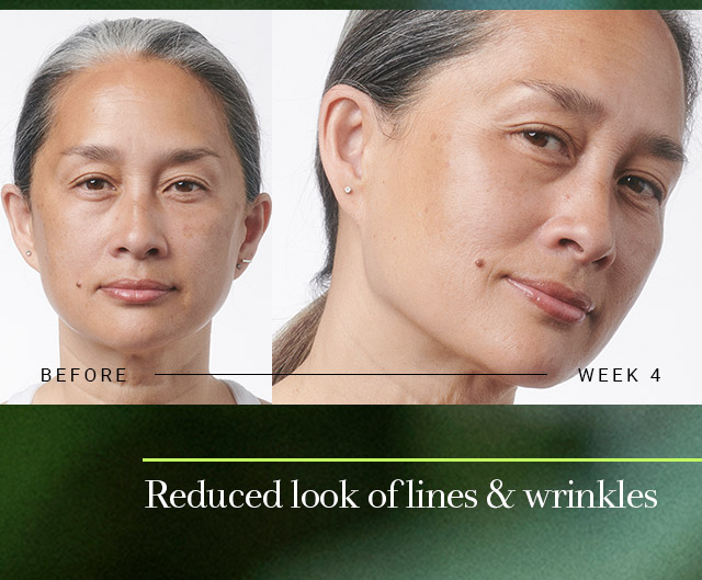 Reduced look of lines & wrinkles