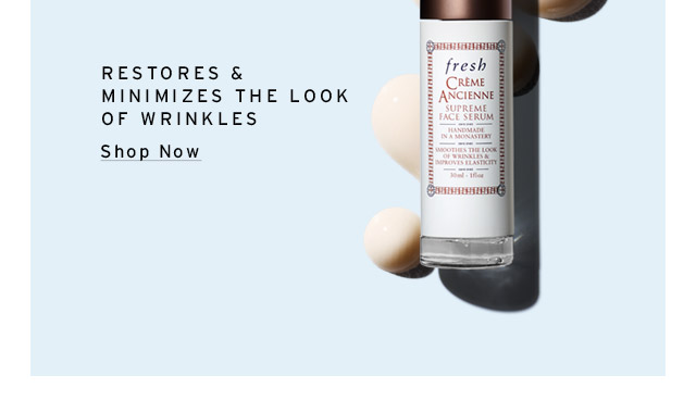 Restores & minimizes the look of wrinkles