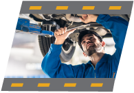Mechanic working on car