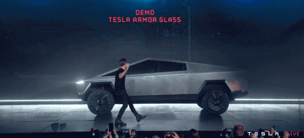 Tesla Cybertruck Window Break