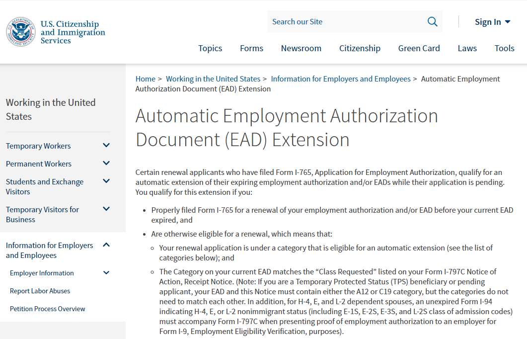 News Great! USCIS released a new rule The EAD card is automatically