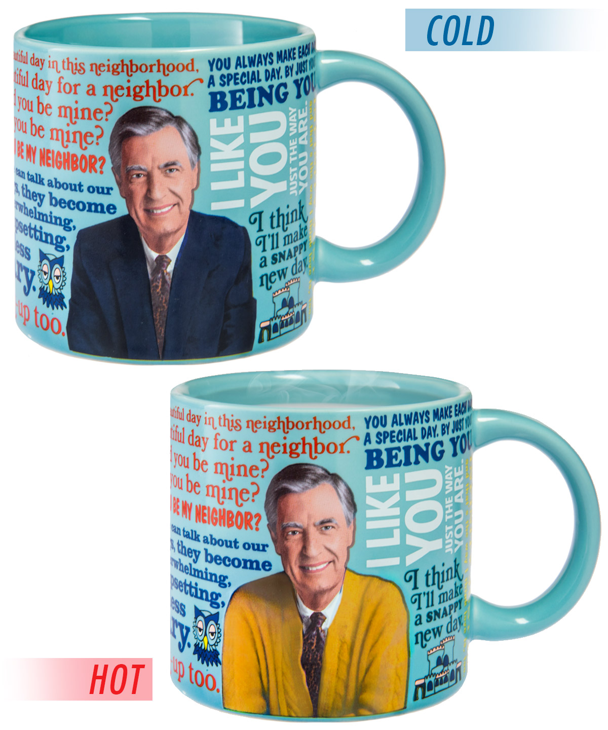 Mister Rogers Sweater Changing Mug!