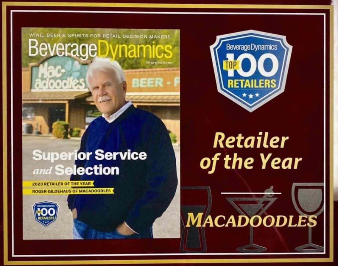 Macadoodles Honored as ''Retailer of the Year'' by Beverage Dynamics Magazine