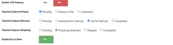Order Status for Payment Capture screenshot