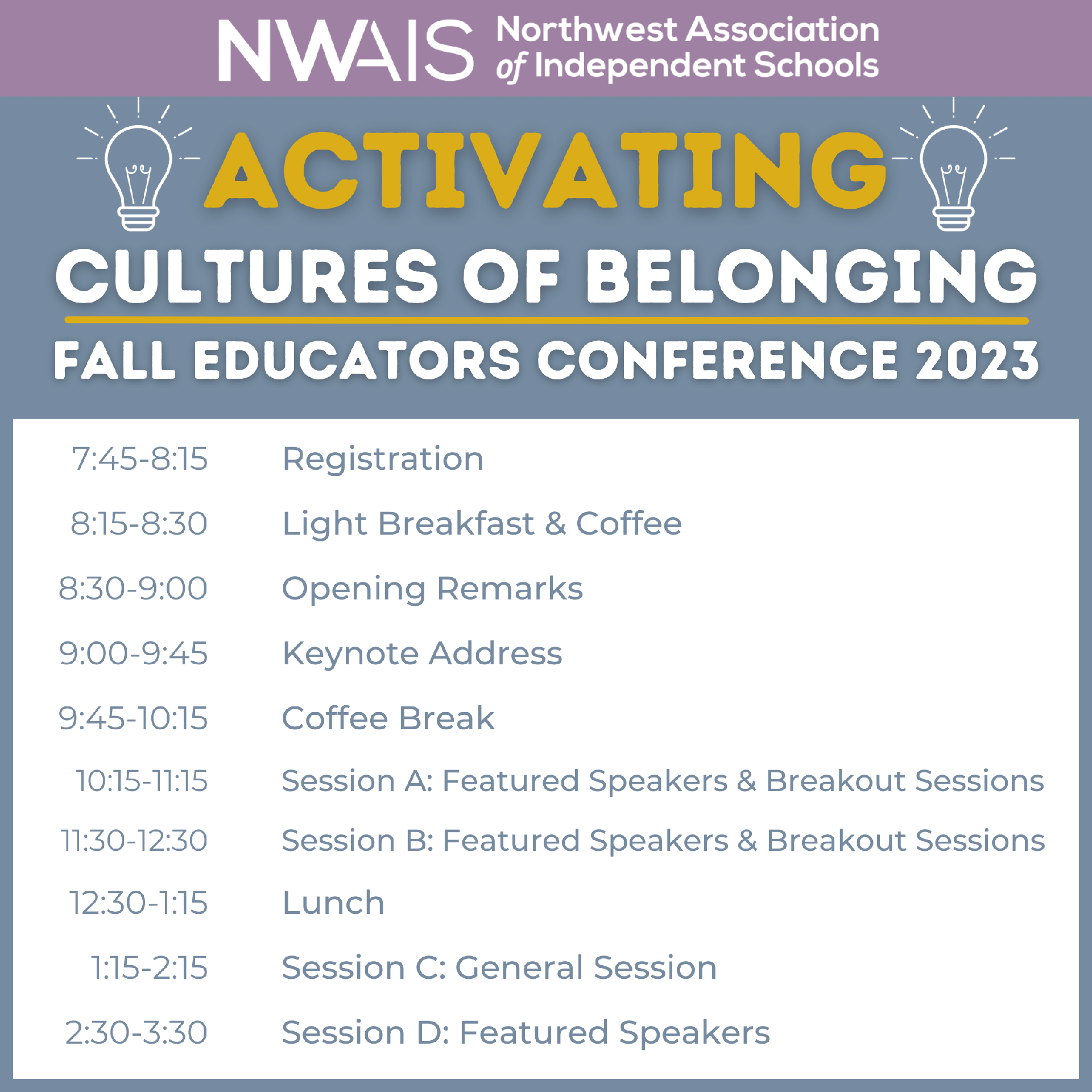 Fall Educators Conference 2023 | Conference Overview