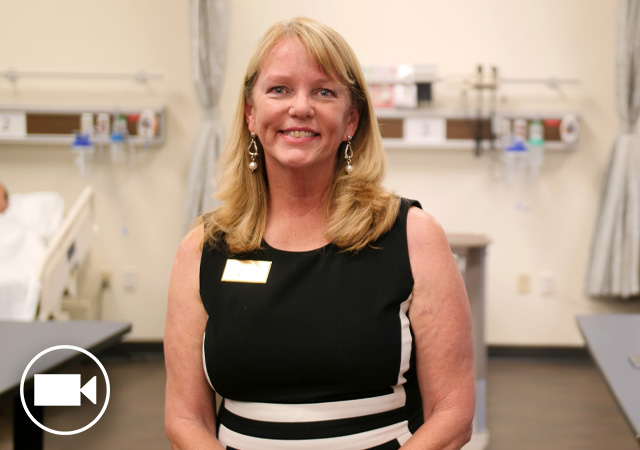 Image of Kathy Marsh in a nursing classroom