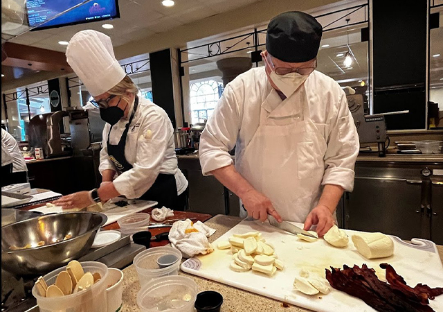Dean Chell Roberts participating in culinary training