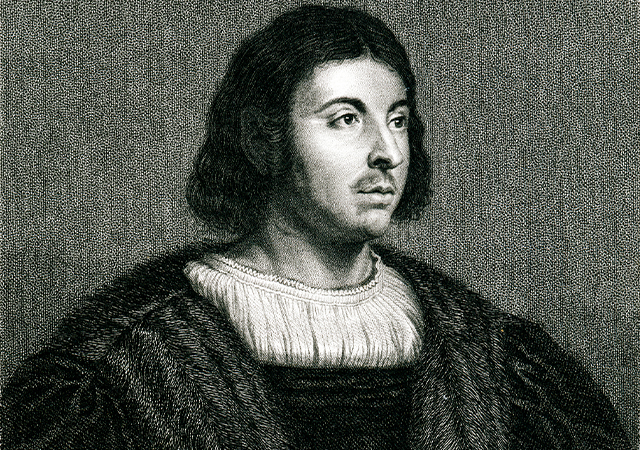 Engraving from 1833 featuring the Italian writer Giovanni Boccaccio, who lived from 1313 until 1375