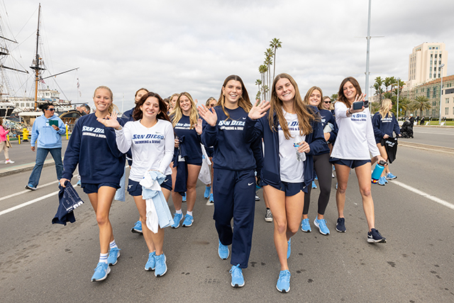 Torero student-athletes march in the MLK Day Parade