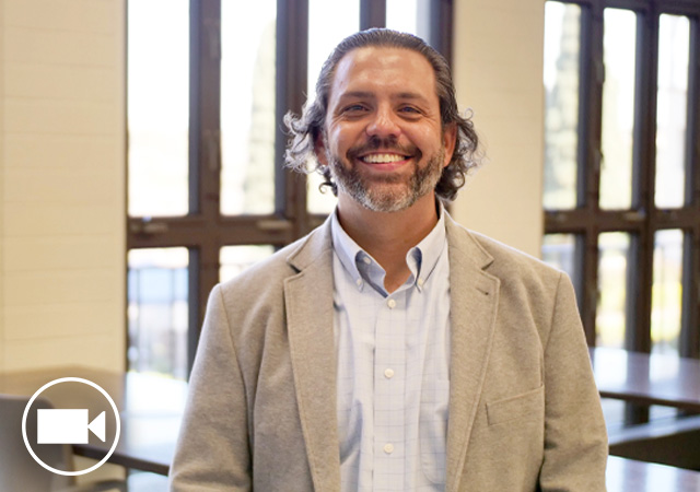 Image of Victor Carmona in Maher Hall classroom