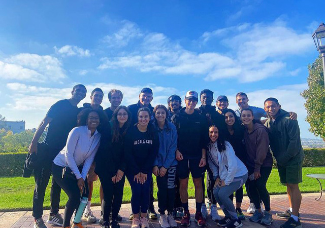 Photo of group of students with Dr. Harris after a hike