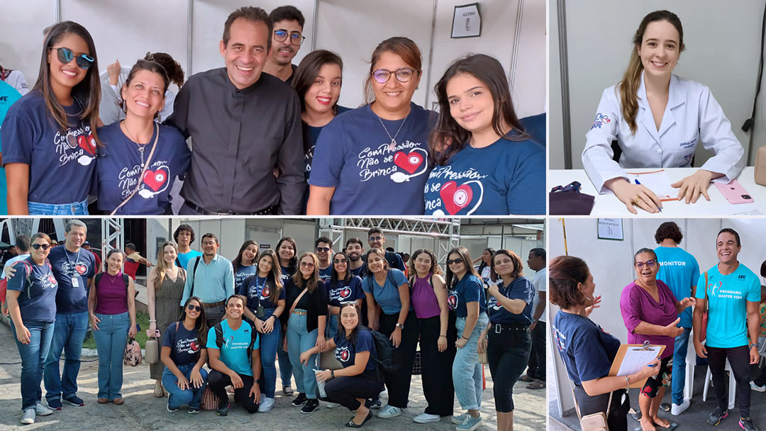 Padre Arlindo, docentes e estudantes da UPE durante as atividades do Dia Municipal da Solidariedade em Tamandaré