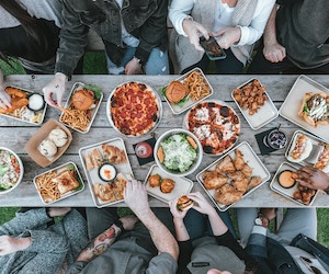 Table with food